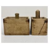 Antique Wooden Butter Press / 2 pc