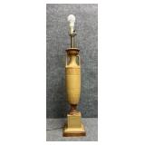 Mid Century Pottery & Walnut Table Lamp