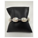 Sterling Silver & Pearl Bracelet