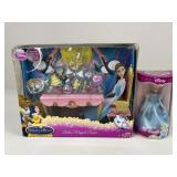 Disney Cinderella Doll & Belleï¿½s Dinner Set NIP