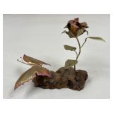 Copper Sculpture On Wood