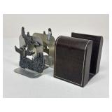 A&M Leatherlines / Metzke Bookends / 2 Sets