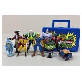DC/Marvel/Mirage Studios+ Figures & Case / 10 pc