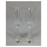 Pair Of Waterford Ballyshannon Champagne Flutes