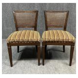 Pair of Dining Chairs w / Cane Backs
