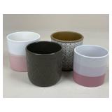 Ceramic Planters / 4 pc