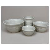 Longaberger Pottery Mixing Bowls & Utensil Holder