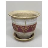 Ceramic Planter w/ Attached Saucer