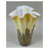 Handkerchief Ruffled Art Glass Vase