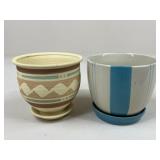 Hand Painted Planters / 2 pc