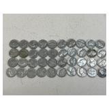 Pre 1964 Jefferson Nickels / 40 Coins