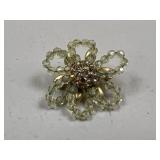 Swarovski Beaded Flower Brooch