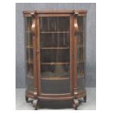 Antique Curved Front Curio Cabinet by Rockford