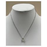 Sterling Silver Necklace w/ Opal Pendant