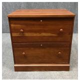 Ethan Allen Wood Filing Cabinet w/ Key