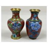 Cloisonnï¿½ Enamel Bud Vases