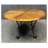 Wood and Metal Dining Table