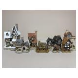 David Winter Cottage Figures / 8 pc