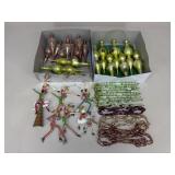 Glass & Metal Christmas Ornaments / 39 pc