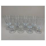 Etched Iced Tea & Goblet Glasses / 18 pc