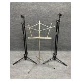 Pyle Audio Microphone Stands & Music Stand / 3pc