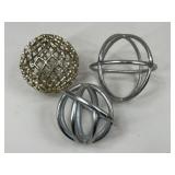 Decorative Metal Spheres / 3 pc