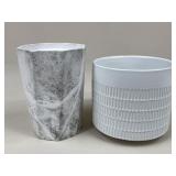 Ceramic Planters / 2 pc