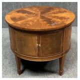 Round Wood End Table