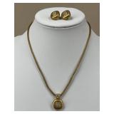 Swarovski Necklace w/ Clip-on Earrings