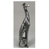 Plaster Greyhound Dog Sculpture
