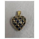 18k Gold & Gemstone Pendant