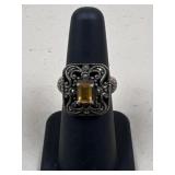 Sz 6 Ring Sterling Silver w/ Stone