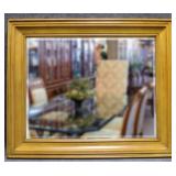 Large Framed Beveled Mirror