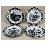 Decorative Toile Plates / 4 pc