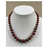Stone Necklace w/ Sterling Silver Accents