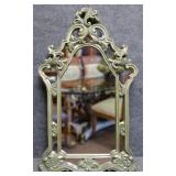 Mirror in Ornate Silver Tone Frame