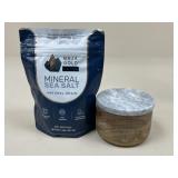 Acacia Salt & Pepper Box w/ Salt
