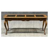 Drexel Console / Sofa Table w/ Glass Insets