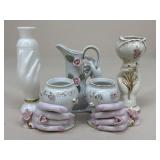 Porcelain Hand Vases / 5 pc