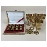 Brass Goblets, Shakers, & Napkin Rings