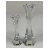 Kosta Boda Crystal Candle Sticks