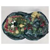 Christmas Wreaths w/ Storage Bags / 4 pc