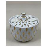 Ceramic Handpainted Lidded Bowl