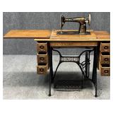 Sewing Machine Desk w/ Singer Machine