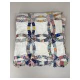 Vintage Wedding Ring Handmade Quilt Top