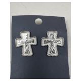 Vogt Sterling Silver Cross Earrings