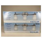 Two Kichler 3 Light Vanity Lights NIB