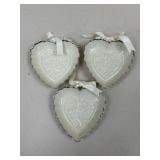 Lenox Wedding Promises Heart Favors / 3 pc