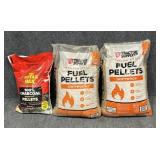 Charcoal & Softwood Fuel Pellets / 3 Bags