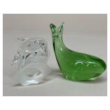 Art Glass Dolphin & Whale / 2 pc